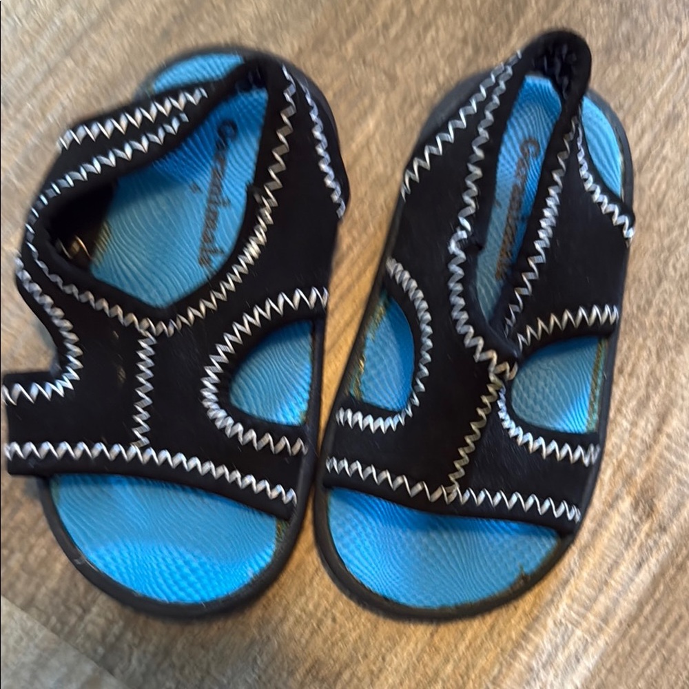 Garanimals Black and Blue Sporty Sandals with Velcro Straps